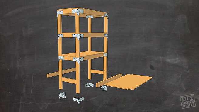Diy Garage Shelves 2x4 Heavy-duty shelving unit