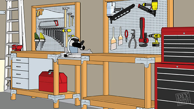 Garage Workbench Plans 2x4 Heavy-duty workbench - diy done right